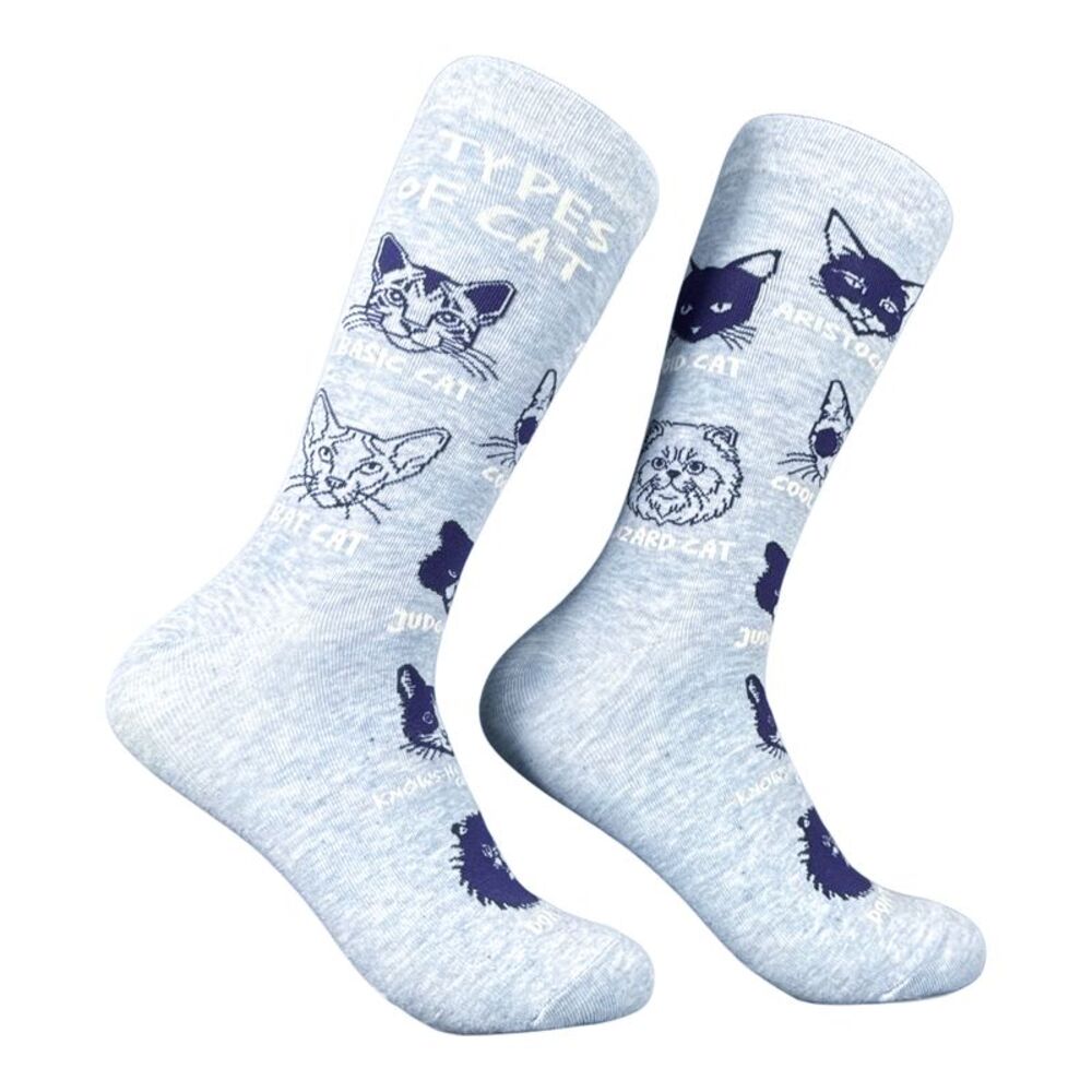 Types Of Cat List Socks Funny Sarcastic Kitten Footwear For Ladies